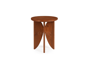 Mesita de Noche de Madera, Elegante, Hecha a Mano, Patas Esculpidas Únicas, Acabado Natural, Construcción Robusta, Mueble de Dormitorio, Color Personalizable - Product Image 4