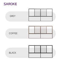 Ventanas y Puertas Corredizas de Aluminio con Doble Acristalamiento SAROKE, Resistentes a Huracanes, con Perfil de Vidrio, para Villas Modernas