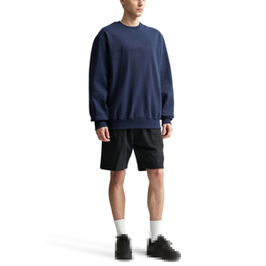 Sudadera de cuello redondo de algodón 100% personalizada, sudadera de calle de gran tamaño de lujo con patrón sólido, diseño en blanco de alta calidad - Product Image 4