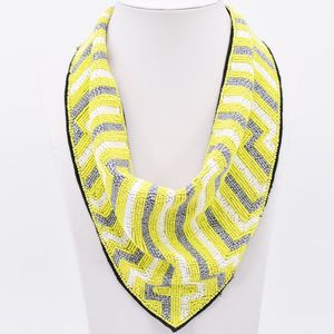 Collier écharpe élégant de broderie de perles de rocaille Collier écharpe de perles de rocaille artisanales Collier écharpe de perles de rocaille brodées - Product Image 2