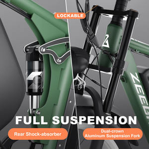 Almacén de EE. UU. Super Power 52V 2000W Dual Motor Cheap E Bikes Bicicleta eléctrica de suspensión completa Fat Tire 2024 - Product Image 5