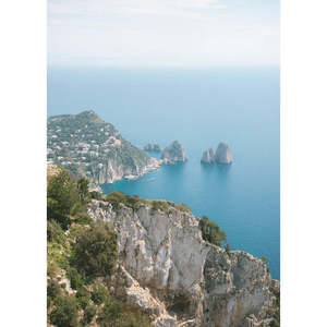 Coast of Capri Italy Digital <b>Printed</b> Canvas Support Base - Product Image 1
