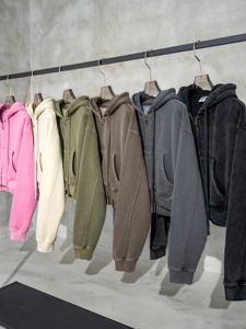 Nueva ropa de calle caliente de alta calidad para chicas, sudadera con cremallera para mujer, sudaderas con capucha recortadas con estampado informal de gran tamaño para mujer - Product Image 2