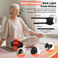 Masseur de jambes sans fil rechargeable à lumière rouge thérapeutique 660nm/850nm, massage par vibration infrarouge 10W, longueur d'onde personnalisée