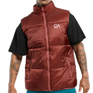 Nuevo diseño Casual ropa al aire libre algodón Nylon hombres Chaleco de invierno hombres alta calidad transpirable Puffer chalecos con colores personalizados - Product Image 4