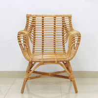 Fauteuil en rotin naturel écologique de style colonial, confortable pour le jardin, la cour, fauteuil en rotin fait à la main, fauteuil de salon