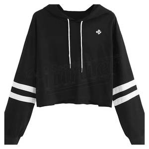 Sweat-shirts à capuche personnalisés de haute qualité pour femmes, manches longues, pull court à capuche en grande taille pour l'hiver - Product Image 4