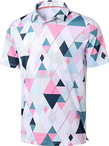 Camisa Antiarrugas al por Mayor para Hombre, Talla XL, de Alta Calidad, Secado Rápido, Spandex/Poliéster, Manga Corta, Deportiva, Estampada, Bordada, Tipo Polo - Product Image 4