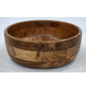 Venta al por mayor de fábrica, cuenco de madera esmaltada de Acacia de alta calidad, cuenco para servir arroz, Material de madera de mango, utensilios de cocina de diseño japonés - Product Image 1