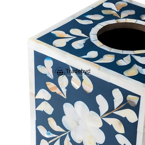 กล่องใส่กระดาษทิชชูดีไซน์หรูหรา งานฝีมือประณีต พร้อมลวดลายดอกไม้สลัก สำหรับพื้นที่ที่ต้องการความสง่างาม Tradebyd - Product Image 4