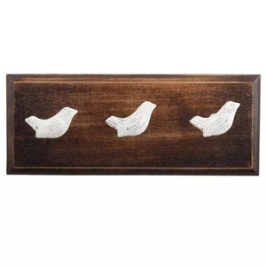 Cute Bird Decorative Adhesive Wall Hooks for Hanging Unique No Damage <b>Wood</b> Wall Hooks - Product Image 3