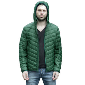 Abrigo de invierno de alta calidad para hombre, cremallera en el cuello con capucha, chaqueta acolchada de tela de burbujas gruesa y cálida impermeable - Product Image 2