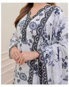 Ropa festiva afgana hecha a mano para mujer, pantalón Kurti, muselina, traje Palazzo con estampado Digital, ropa India paquistaní a granel - Product Image 4