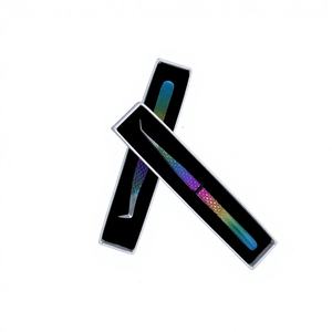 Pinzas para Extensión de Pestañas de Acero Inoxidable Getup Brosons Impex, Aislamiento de 45 Grados, Punta de 90 Grados, Recubrimiento en Polvo Multicolor - Product Image 1