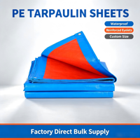 Bâche de protection pour marchandises en PE durable, résistante aux intempéries, avec œillets métalliques pour la protection des marchandises en entrepôt et en transport