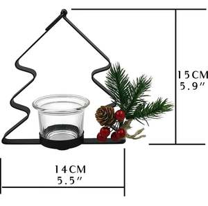 Tree <b>Black</b> Metal Tabletop Votive <b>Holder</b> Indoor & Outdoor Tealight <b>Candle</b> <b>Holder</b> for Home Hotel Office Wedding Party Decoration - Product Image 3