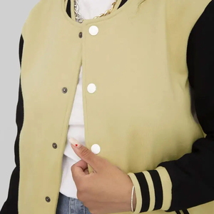 2024 veste à col montant en laine pour hommes personnalisée Style de rue haute nouvelle conception Preppy décontractée d'automne avec Service OEM teint uni - Product Image 2