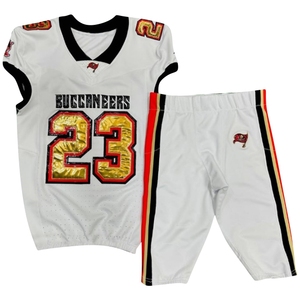 Uniforme de fútbol americano de sarga de aparejos cromados dorados brillantes, uniforme de fútbol americano de sarga de aparejos de Wolverines - Product Image 3