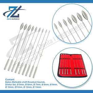 Cuit 8.0mm Acier Inoxydable Conduit Commun Rosebud Urétral Sons Dilatateur Pakistanais Fabricant Instruments Chirurgicaux Base - Product Image 3