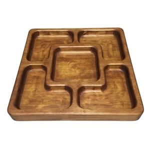 จานเสิร์ฟผลไม้ทรงแปดเหลี่ยมถาดเสิร์ฟผลไม้ไม้อะคาเซียสำหรับเสิร์ฟผลไม้แห้ง - Product Image 6