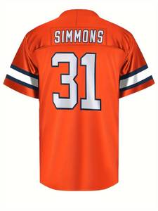 100% Polyester Mesh Durable Stretch Nom et numéro personnalisés Bandes Sublimation Respirant Football Américain Jersey Streetwear - Product Image 6