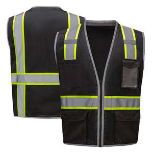 Chaleco de Trabajo de Alta Visibilidad, Chaqueta sin Mangas con Cremallera, Chaleco de Seguridad para la Construcción con Cintas Reflectantes - Product Image 6