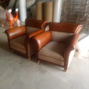 Sofá moderno de tela de piel de vaca de capa superior de lujo y minimalista, sofá de sala de estar de tamaño de combinación de cuero moderno y simple - Product Image 5