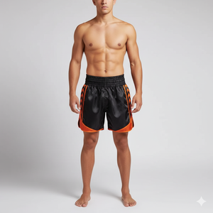 Pantalones cortos de boxeo MMA y Muay Thai transpirables de poliéster 100% de corte delgado de lujo de calidad superior superventas personalizados al por mayor - Product Image 2