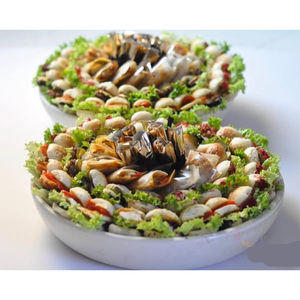 Cuenco redondo de Metal plateado de primera calidad, chocolate ecológico moderno para hoteles, bodas o postres y exhibiciones de dulces en venta - Product Image 1