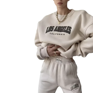 ชุดเสื้อสเวตเตอร์แขนยาวสำหรับผู้หญิงชุดสูทพิมพ์ลายแฟชั่นแบบลำลองโลโก้ตามสั่ง - Product Image 2