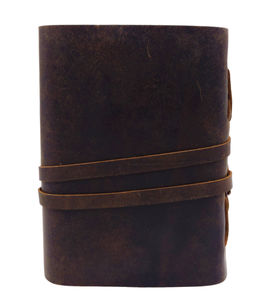 สมุดบันทึกไดอารี่สมุดไดอารี่สมุดไดอารี่งานหนังสีน้ำตาลแนววินเทจของขวัญแบบแฮนด์เมด - Product Image 2