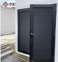 Porte de ventilation industrielle en acier à persiennes, porte à persiennes métalliques pour salle électrique, salle de générateur, extérieur