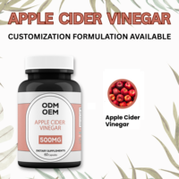 Suplementos Dietéticos de Vinagre de Sidra de Manzana ODM OEM 500MG 60 Cápsulas, Apoyo Natural para la Salud Digestiva, Fórmula Natural