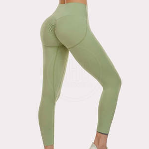 Private Label Low MOQ Women <b>Leggings</b> High Quality Spandex/Polyester Solid <b>Pattern</b> Quick Dry Breathable Comfortable Elastic Waist - Product Image 2