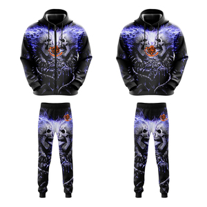 Hip Hop logotipo personalizado hombres chándales 2025 calidad superior nuevo estilo de gran tamaño ajuste hombres chándal acampanado - Product Image 6