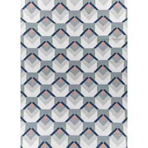 Tapis en laine tissée à plat motif damier ivoire, faits main, géométriques, en soie de bambou, pour la maison, rectangulaires 9x12, pour salon ou chambre - Product Image 1