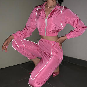 Customized Women <b>Zip</b>-<b>up</b> Tracksuit Set <b>Zip</b>-<b>up</b> <b>Jacket</b> Lightweight Waterproof Windbreaker Set Training Tracksuit Women - Product Image 4