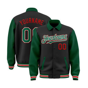 Chaqueta universitaria de lana con grafiti de moda para hombre, estilo callejero, cuello vuelto y parche bordado, temporada de invierno - Product Image 6