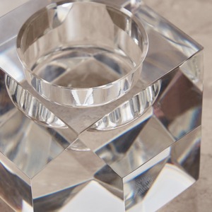 Portavelas de madera rústica Pantalla de mesa creativa Pilar votivo Linterna Acento para una decoración acogedora para el hogar - Product Image 4