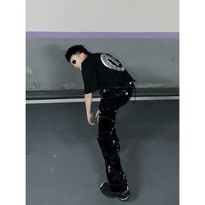 Pantalon en cuir à fermeture éclair de couleur unie pour hommes 100% pantalon en cuir véritable au meilleur prix - Product Image 5