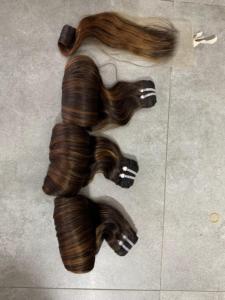 Extensions de cheveux humains vierges Remy de couleur naturelle vietnamienne, en rouleau, longueur rebondissante, trame simple ou double, fabriquées à la machine - Product Image 2
