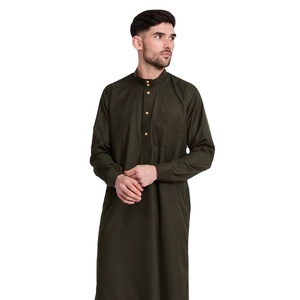 Thobe / Thawb Hecho a Mano en Algodón, Transpirable, Tradicional para Bodas, con Estampado a Mano - Product Image 1