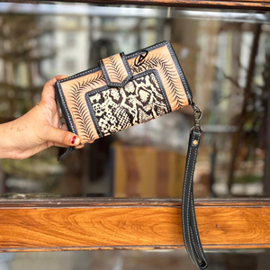 Nouveau Style occidental outillé imprimé Animal fourrure cuir bracelet pochette femmes conçu sac à main vente chaude en cuir outillé portefeuilles uniques - Product Image 1