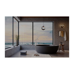 Bañera de piedra de resina de remojo independiente de lujo de Viena para baños de Villa de lujo - Product Image 1