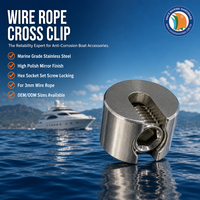 Acier inoxydable Marine Fil Câble Croix Clip Gréement Câble Clip Bouchon 3mm Pinces Bateau Kayak Yacht Bateau Matériel Accessoires