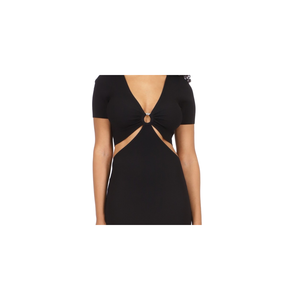 Abito Mini Eco O Ring da Donna Michael Kors Nero XL (X-Large) con Vita Naturale - Product Image 3