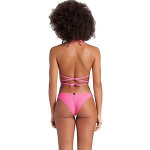 Bañador transpirable de 2 piezas con cuello Halter y borlas de encaje para mujer con logotipo personalizado de último estilo - Product Image 2