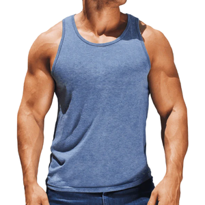 Camiseta sin Mangas Deportiva Transpirable para Hombre con Logotipo Personalizado de Fabricante al por Mayor, Camiseta sin Mangas para Hombre de Corte Regular, Servicio OEM ODM - Product Image 1