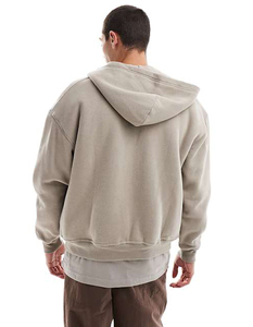 Sweat à capuche uni personnalisé pour homme, en polaire épaisse, idéal pour l'hiver, qualité supérieure, vente en gros à bas prix, sweats thermiques - Product Image 4