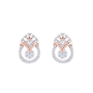 Pendientes de Diamantes Únicos en Oro Rosa de 14k para Mujer - Joyería de Lujo para Bodas, Aniversarios, Fiestas y Regalos - Product Image 1